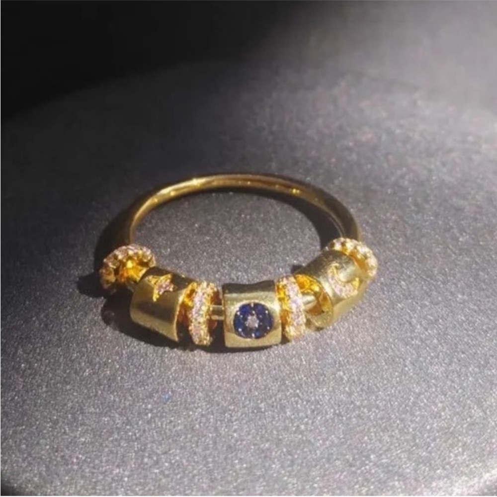 18k Celestial Spinner Ring - Picture 3 of 5